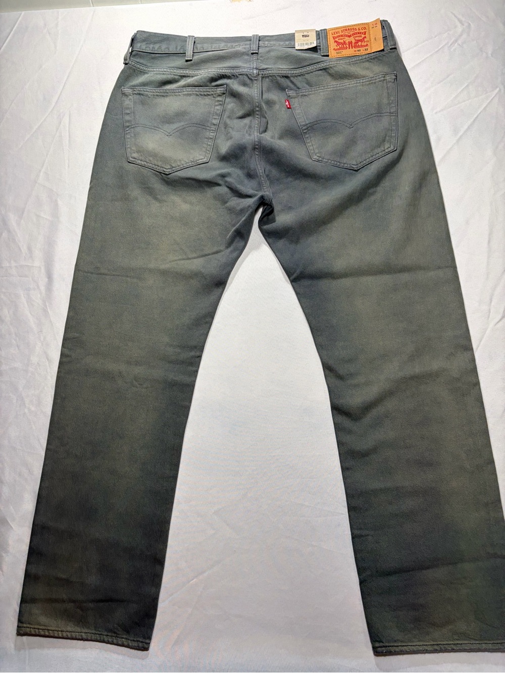 Levi's Men's Straight Jeans in Washed Blue-Gray - Picture 8 of 11